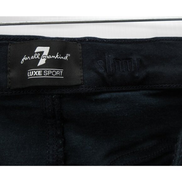 7 For All Mankind Jeans 34 Luxe Sport Slim Fit Denim Stretch 34X25 - Picture 8 of 10